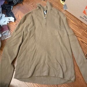 Theory Men's Zip-Up Sweater in Brown